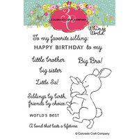 Colorado Craft Company - Whimsy World Collection - Clear Photopolymer Stamps - Big Brother/Sister