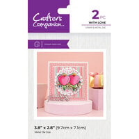 Crafter's Companion - Love Is In The Air Collection - Clear Photopolymer Stamp And Die Set - With Love