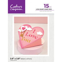 Crafter's Companion - Metal Die And Stencil Set - Love Heart Candy Box