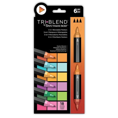 Crafter's Companion - Spectrum Noir - TriBlend Marker Set - Exotic Blends