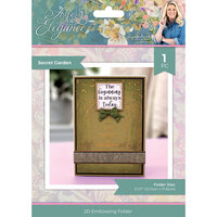 Crafter's Companion - Age Of Elegance Collection - 2D Embossing Folder - Secret Garden