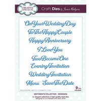 Creative Expressions - Sentiments Collection - Craft Dies - Weddings