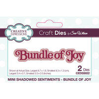 Creative Expressions - Craft Dies - Mini Shadowed Sentiments - Bundle Of Joy