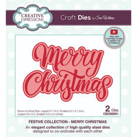 Creative Expressions - Festive Collection - Craft Dies - Shadowed Sentiments - Merry Christmas