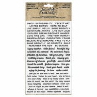 Idea-ology - Tim Holtz - Remnant Rubs - Tiny Text