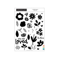 Concord and 9th - Clear Photopolymer Stamps - Flower Medley