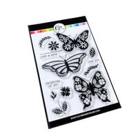 Catherine Pooler Designs - Clear Photopolymer Stamps - Flourished Butterflies