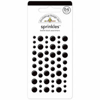 Doodlebug Design - Stickers - Sprinkles - Enamel Dots - Beetle Black