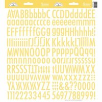 Doodlebug Design - Cardstock Stickers - Skinny Alphabet - Bumblebee