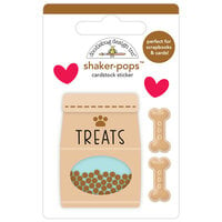 Doodlebug Design - Doggone Cute Collection - Cardstock Stickers - Shaker-Pops - Doggie Treats