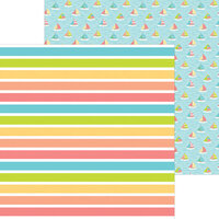 Doodlebug Design - Seaside Summer Collection - 12 x 12 Double Sided Paper - Beach Blanket