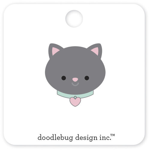 Doodlebug Design - Pretty Kitty Collection - Collectible Pins - Dewey