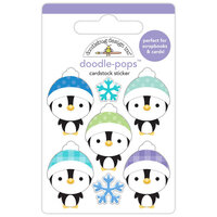 Doodlebug Design - Snow Much Fun Collection - Cardstock Stickers - Doodle-Pops - Penguin Pals