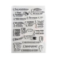 Elizabeth Craft Designs - Food Truck Ready Collection - Clear Photopolymer Stamps - Good Food Good Mood