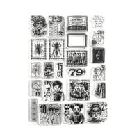 Elizabeth Craft Designs - La Dolce Vita Collection - Clear Photopolymer Stamps - Postage Stamps 1