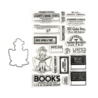 Elizabeth Craft Designs - La Dolce Vita Collection - Die and Clear Photopolymer Stamp Set - The Bookstore