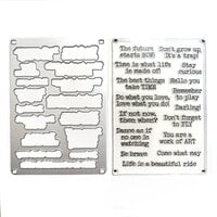 Elizabeth Craft Designs - Hinged to the Past Collection - Die and Clear Photopolymer Stamp Set - Journal Phrases 4