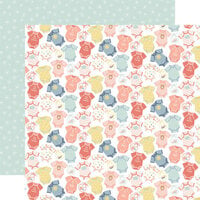 Echo Park - Baby On Board - Girl Collection - 12 x 12 Double Sided Paper - It's A Girl Outfits