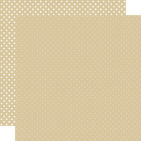 Echo Park - Dots and Stripes Collection - 12 x 12 Double Sided Paper - Tan