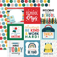 Echo Park - First Day of School Collection - 12 x 12 Double Sided Paper - 4 x 4 Journaling Cards