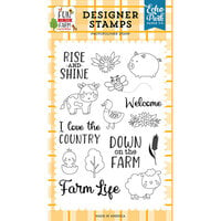 Echo Park - Fun On The Farm Collection - Clear Photopolymer Stamps - Rise and Shine