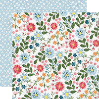 Echo Park - Here Comes The Sun Collection - 12 x 12 Double Sided Paper - Sunny Day Floral