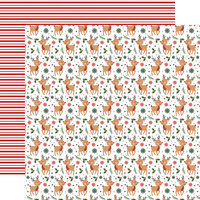 Echo Park - Have A Holly Jolly Christmas Collection - 12 x 12 Double Sided Paper - Dashing Deer