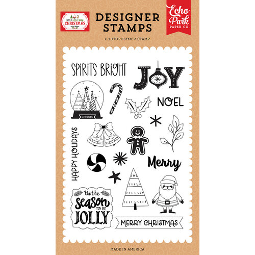 Echo Park - Have A Holly Jolly Christmas Collection - Clear Photopolymer Stamps - Let It Snow