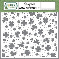 Echo Park - Lucky Charm Collection - 6 x 6 Stencils - Good Luck Clovers