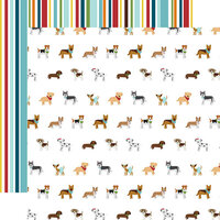 Echo Park - My Dog Collection - 12 x 12 Double Sided Paper - Puppy Party