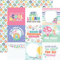 Echo Park - My Little Girl Collection - 12 x 12 Double Sided Paper - 4 x 4 Journaling Cards