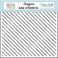 Echo Park - Our Baby Boy Collection - 6 x 6 Stencils - Painted Stripes