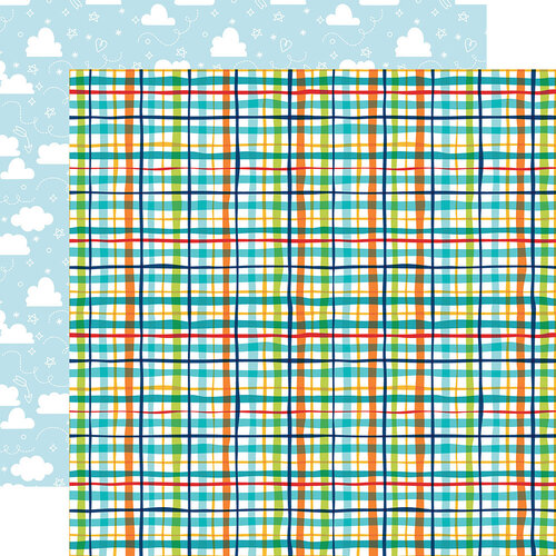 Echo Park - Pets Collection - 12 x 12 Double Sided Paper - Pet Plaid