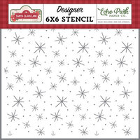 Echo Park - Santa Claus Lane Collection - Christmas - 6 x 6 Stencils - Sparkle of the Season