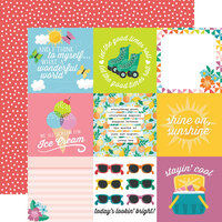 Echo Park - Sunny Days Ahead Collection - 12 x 12 Double Sided Paper - 4 x 4 Journaling Cards