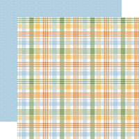 Echo Park - Winnie The Pooh Baby Collection - 12 x 12 Double Sided Paper - Peek A Boo Plaid