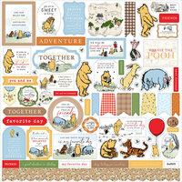 Echo Park - Winnie The Pooh Collection - 12 x 12 Cardstock Stickers - Elements