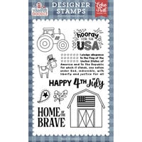 Echo Park - Yankee Doodle Collection - Clear Photopolymer Stamps - Hooray For The USA