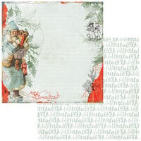 49 and Market - Evergreen Season Collection - 12 x 12 Double Sided Paper - Classic Father Christmas