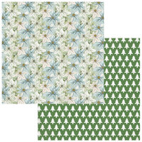 49 and Market - Evergreen Season Collection - 12 x 12 Double Sided Paper - December Florals