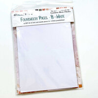 49 and Market - Vintage Bits Collection - Foundation Pages B - White