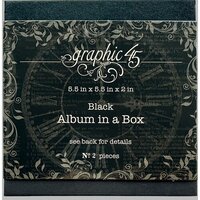 Graphic 45 - Staples Collection - Album in a Box - Black