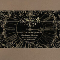 Graphic 45 - Staples Embellishments Collection - 8 x 8 Chipboard - 2 In 1 Tunnel And Pyramid