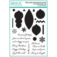 Gina K Designs - Clear Photopolymer Stamps - Holiday Ornaments