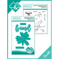 Gina K Designs - Die And Clear Photopolymer Stamp Set - Modern Floral