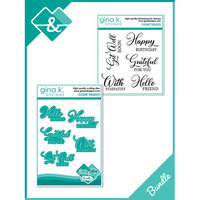 Gina K Designs - Die And Clear Photopolymer Stamp Set - Elegant Thoughts