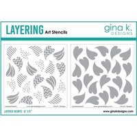 Gina K Designs - Layering Stencils - Layered Hearts