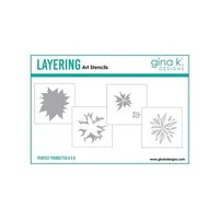 Gina K Designs - Layering Stencils - Perfect Poinsettia