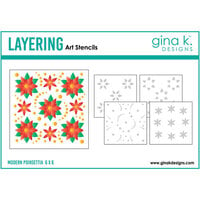 Gina K Designs - Layering Stencils - Modern Poinsettia