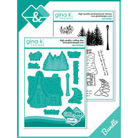 Gina K Designs - Die And Clear Photopolymer Stamp Set - Cozy Cottage